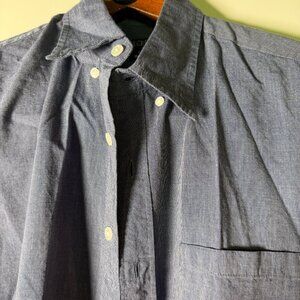 J Crew Slim Untucked Long Sleeve Button Down Denim Blue Size Medium